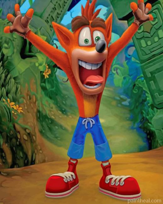 Crazy Crash Bandicoot Painting By Numbers Kits