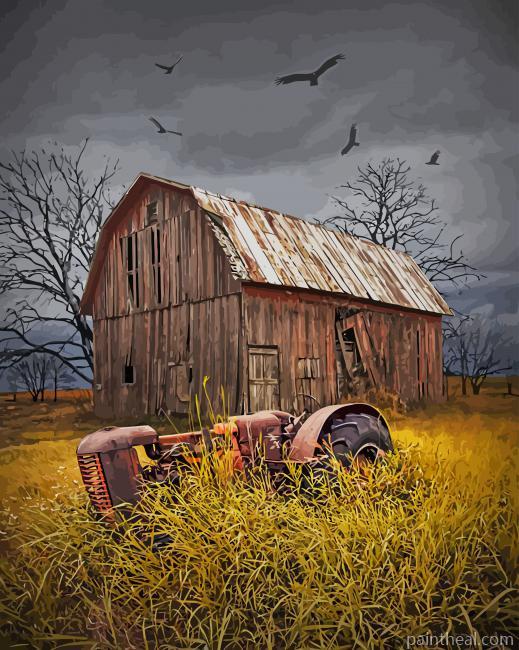 Old Wood Barn Painting By Numbers Kits