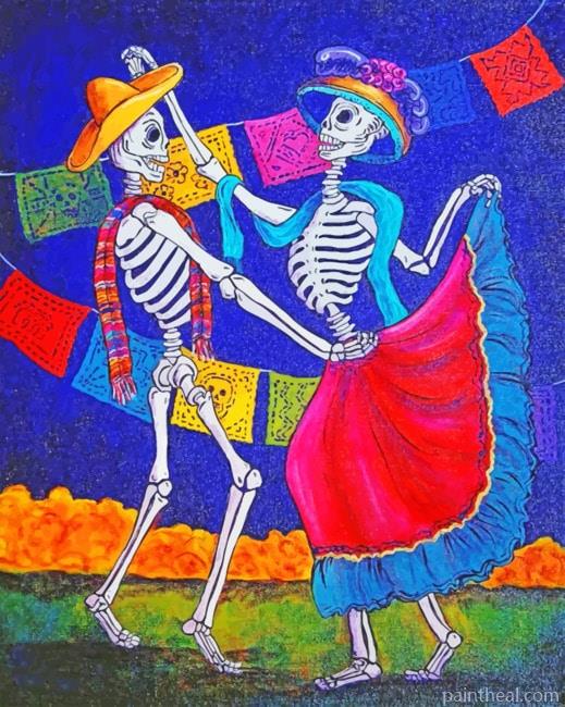 Guitarist Skeleton Painting By Numbers Kits