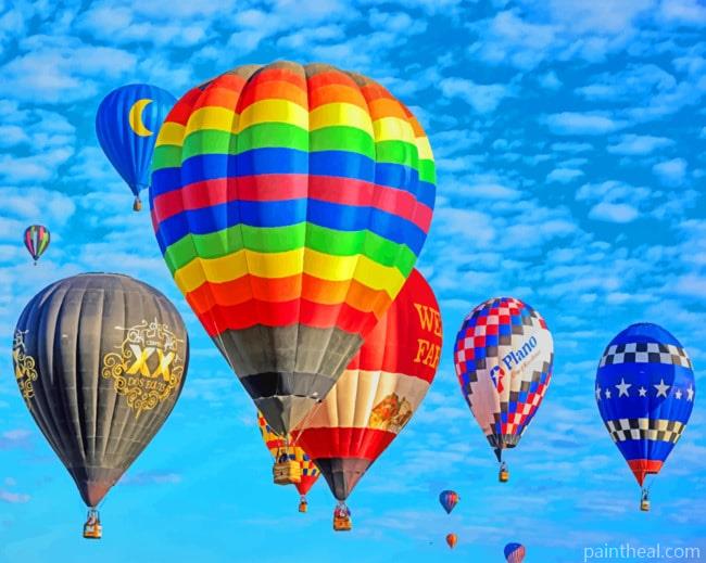 Hot Air Balloons Painting By Numbers Kits