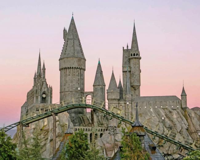 Hogwarts Castle Wizards Painting By Numbers Kits