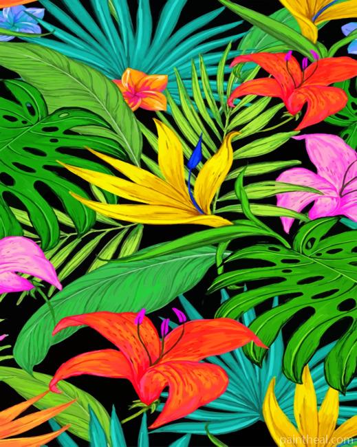 Aesthetic Leaves Painting By Numbers Kits