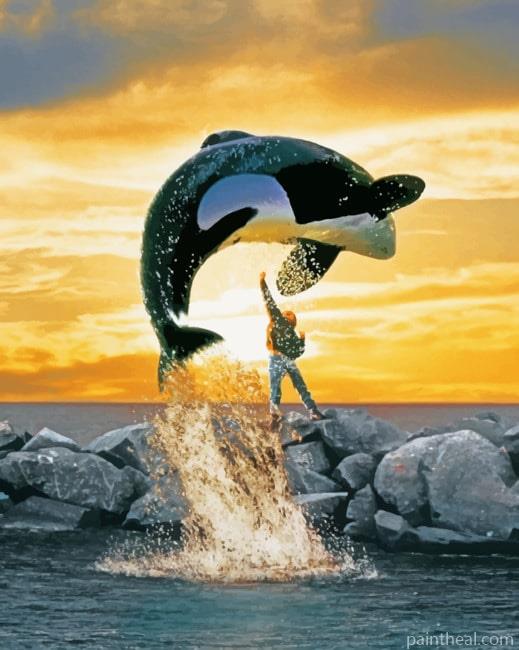 Whale At Sunset Painting By Numbers Kits
