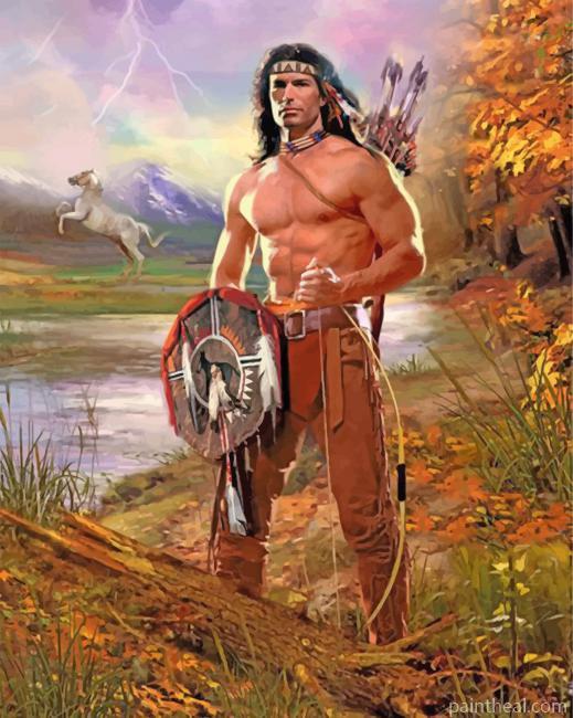 Native Man Painting By Numbers Kits