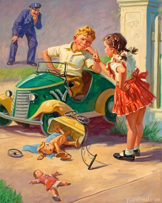 Kids Fights Painting By Numbers Kits