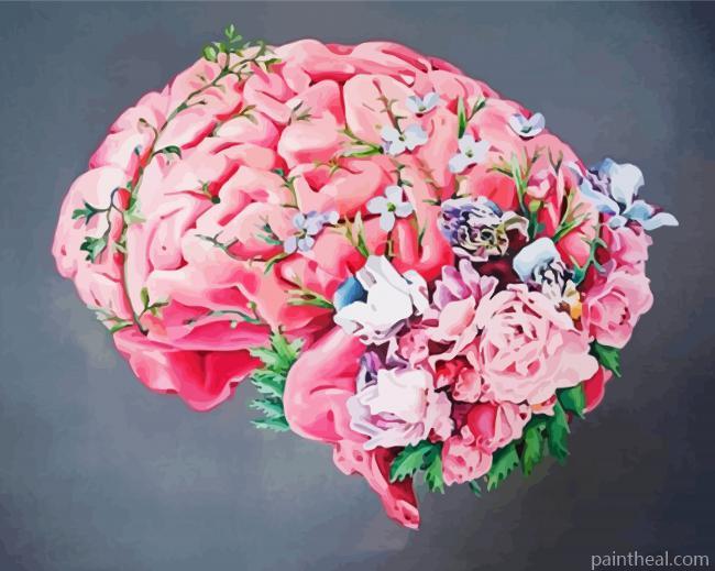 Floral Brain Art Painting By Numbers Kits