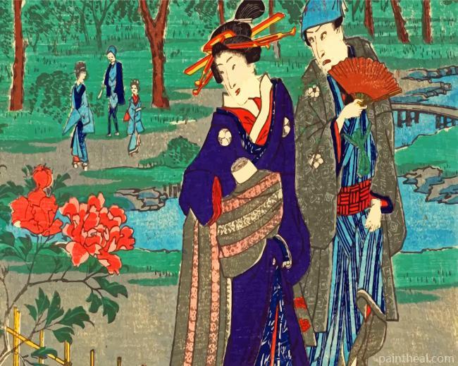 Japanese People Painting By Numbers Kits