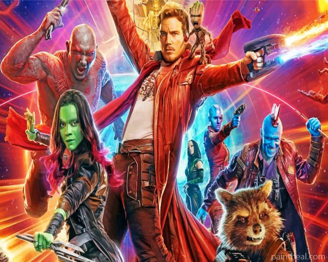 Gaurdians Of The Galaxy Painting By Numbers Kits