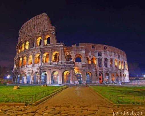 Colosseum Rome – Landmarks 5D Diamond Painting Painting By Numbers Kits