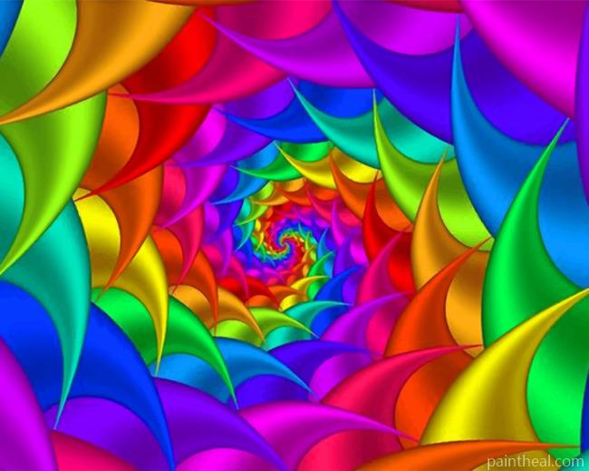 Colorful Fractal Chaos Painting By Numbers Kits