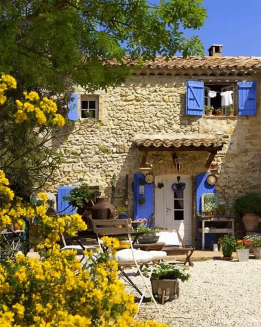 Aesthetic Provence House Painting By Numbers Kits
