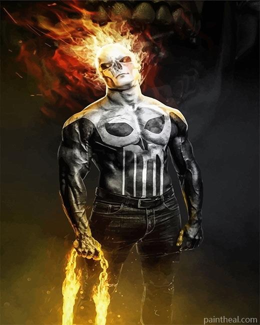 Frank Castle Ghost Rider Painting By Numbers Kits