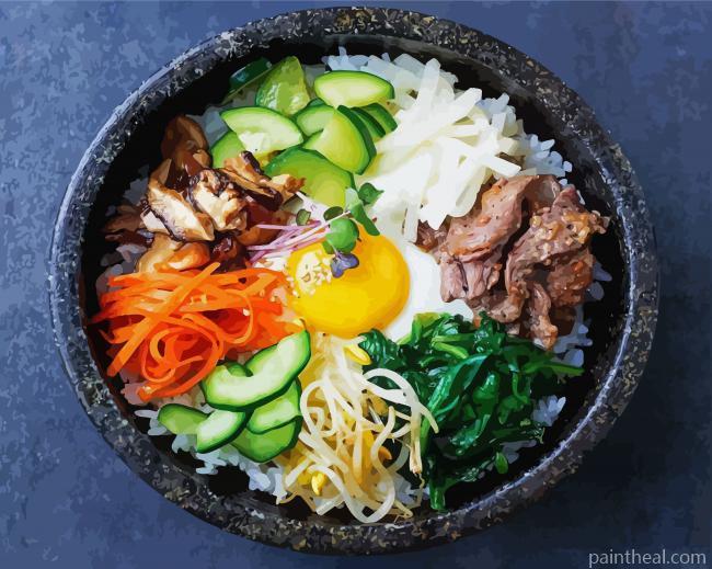 Tasty Bibimbap Painting By Numbers Kits