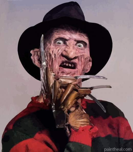 Scary Freddy Krueger Painting By Numbers Kits