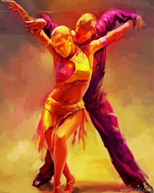 Aesthetic Ballroom Dancers Painting By Numbers Kits