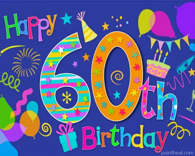 Aesthetic 60th Birthday Painting By Numbers Kits
