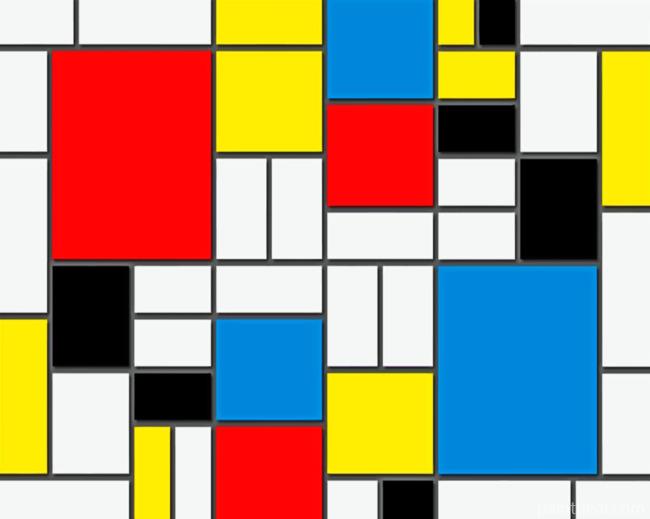 Mondrian Pattern Painting By Numbers Kits