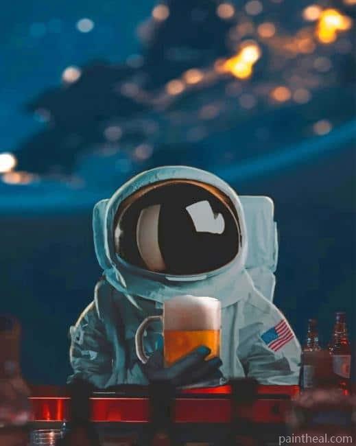 Astronaut In Space Painting By Numbers Kits