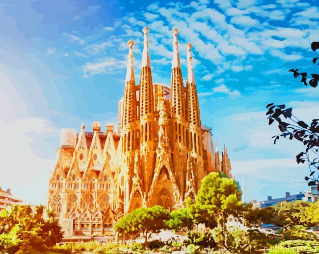 La Sagrada Familia Barcelona Spain Painting By Numbers Kits