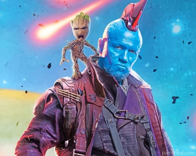 Yondu And Groot Painting By Numbers Kits