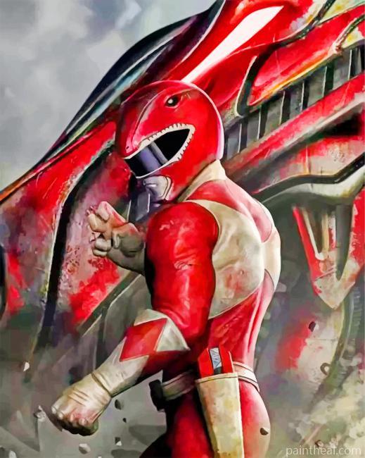 Red Ranger Painting By Numbers Kits