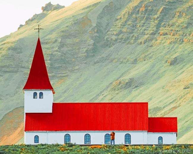 Church In Vik Iceland Painting By Numbers Kits