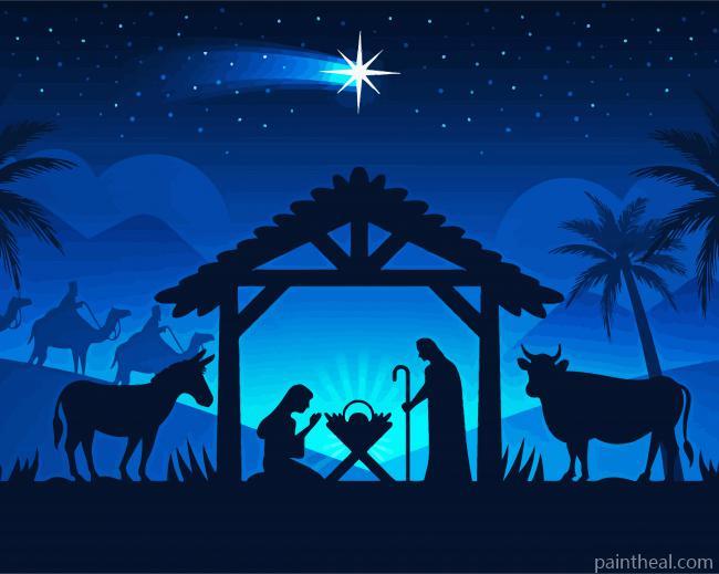 Aesthetic Nativity Scene Painting By Numbers Kits