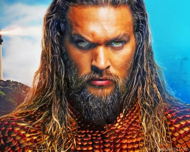 Strong Aqua Man Painting By Numbers Kits
