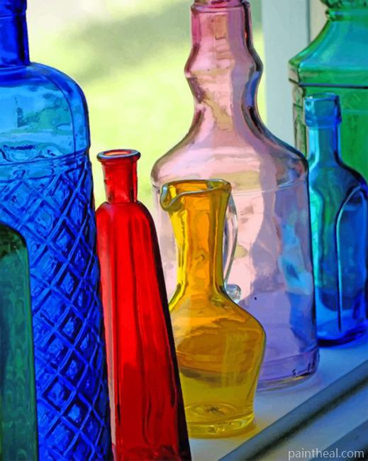 Colored Bottles Painting By Numbers Kits