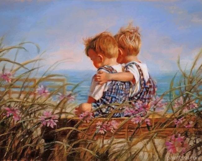 Adorable Brothers Painting By Numbers Kits