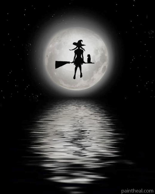 Midnight Witch Painting By Numbers Kits