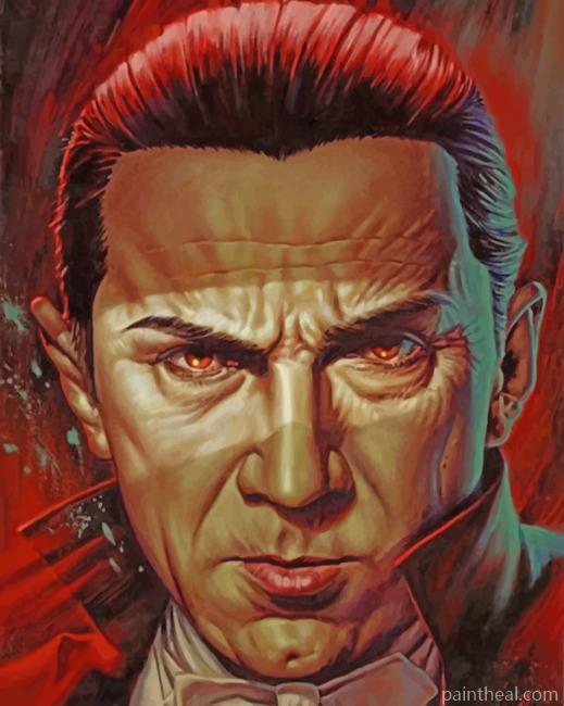 Dracula With Red Eyes Painting By Numbers Kits