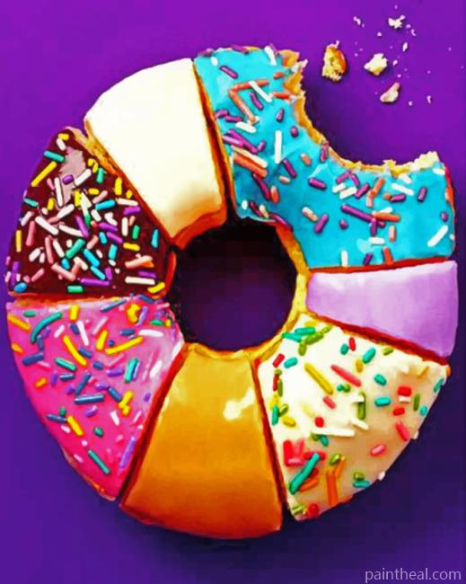 Colorful Donut Painting By Numbers Kits