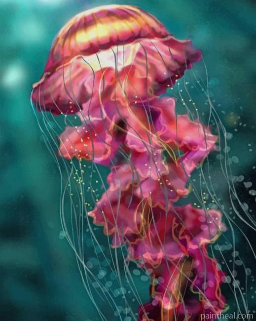 Amazing Pink Jellyfish Painting By Numbers Kits