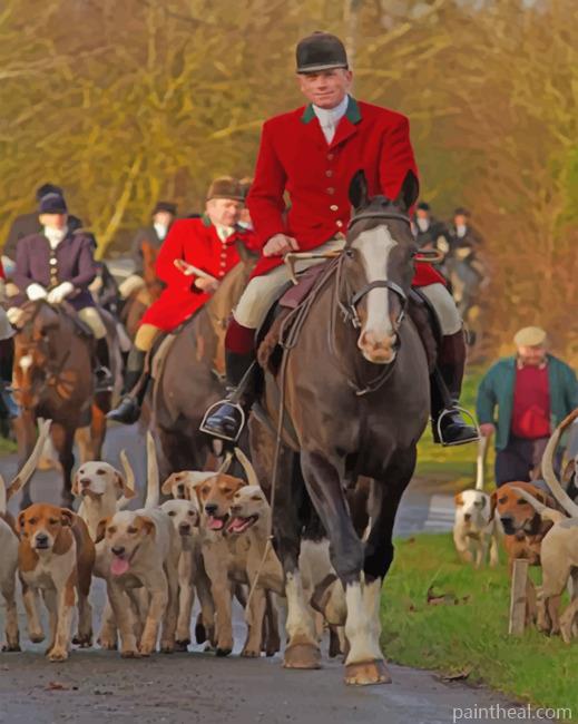 Aesthetic Fox Hunting Painting By Numbers Kits