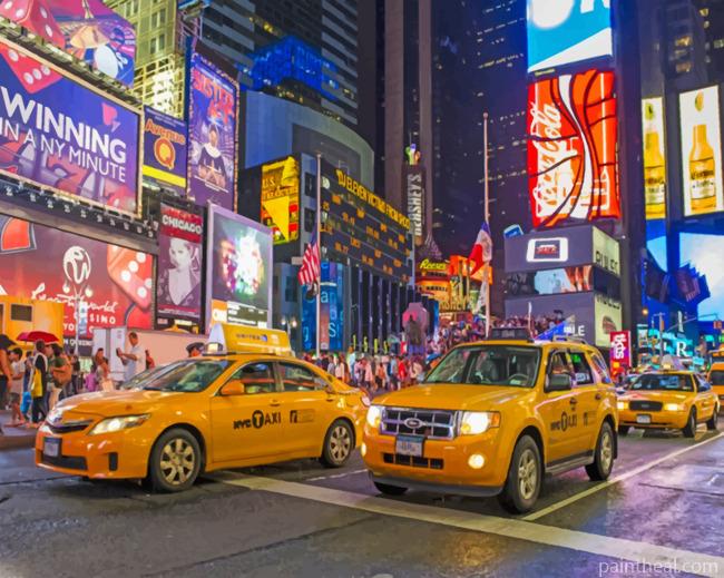 NYC Taxis Painting By Numbers Kits