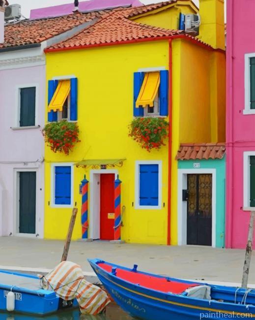 Burano Venice Italy Painting By Numbers Kits