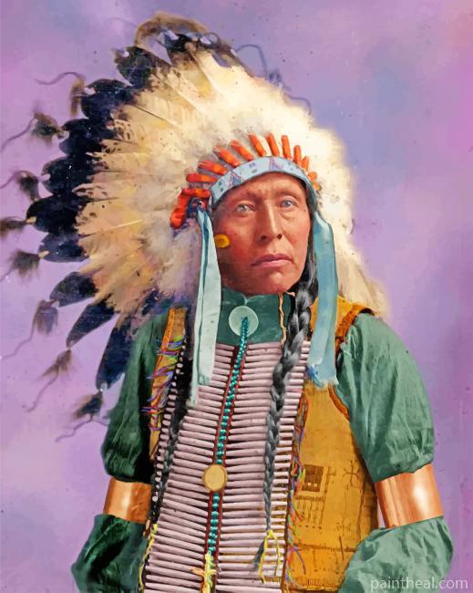 Colorize Native American Indian Chief Painting By Numbers Kits