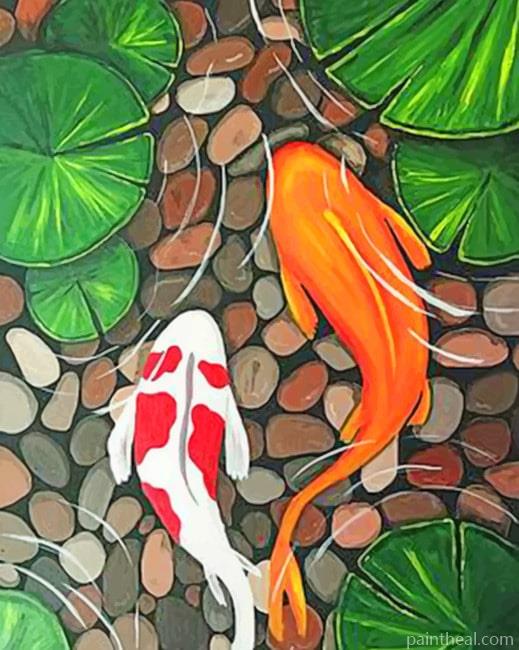 Koi Fish Painting By Numbers Kits