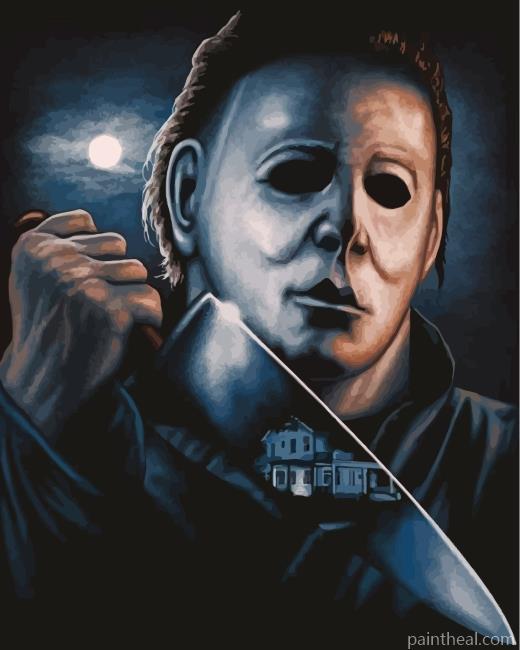 Scary Michael Myers Painting By Numbers Kits