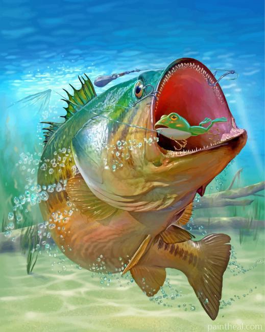 Bass Fish Painting By Numbers Kits