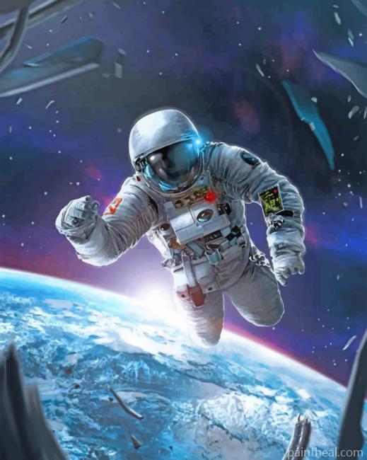 Astronaut In The Space Painting By Numbers Kits