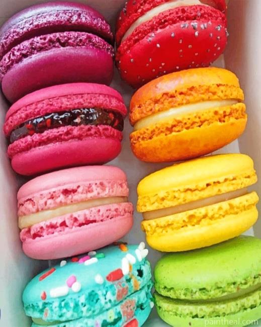Rainbow Macaroons Painting By Numbers Kits