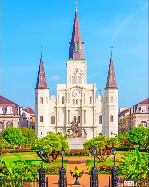 Saint Louis Cathedral New Orleans Painting By Numbers Kits