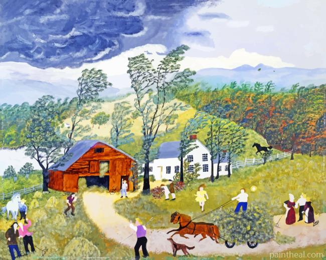 Grandma Moses Art Painting By Numbers Kits
