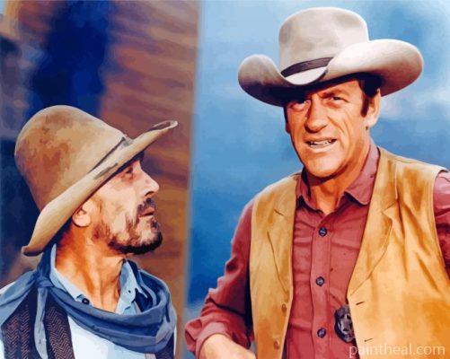 Matt Dillon And Festus Gunsmoke Painting By Numbers Kits