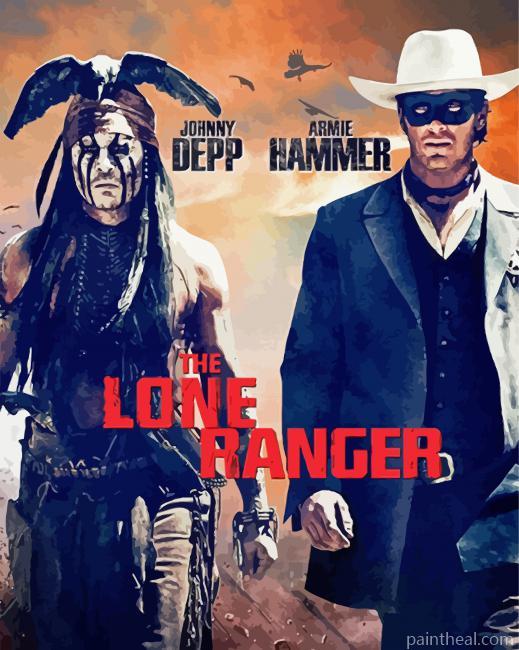 The Lone Ranger Movie Poster Painting By Numbers Kits