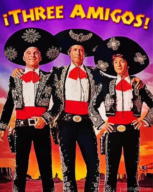 The Three Amigos Painting By Numbers Kits
