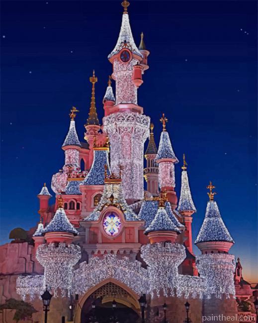 Disney Castle Painting By Numbers Kits