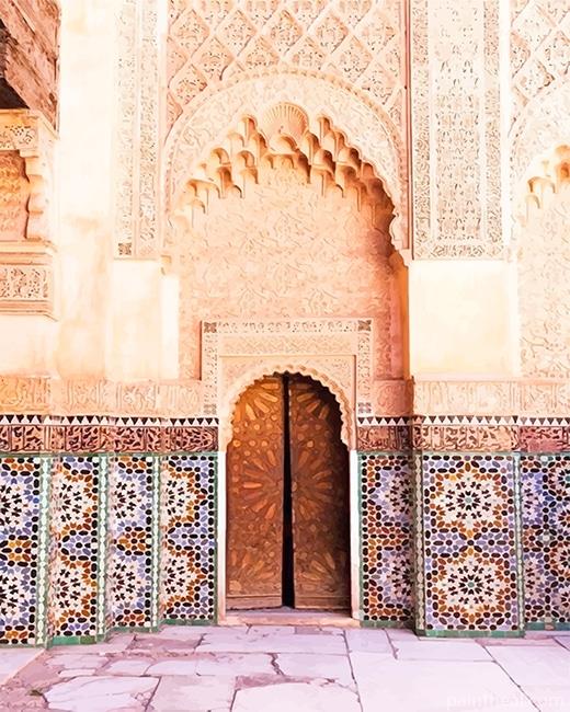 Moroccan Door Painting By Numbers Kits